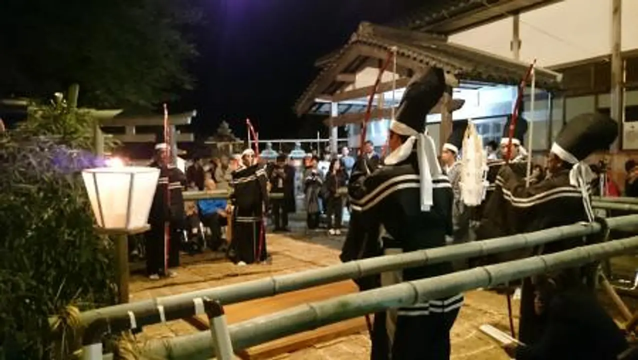 今に伝わる中世の芸能の姿。題目立／八柱神社（上深川町）