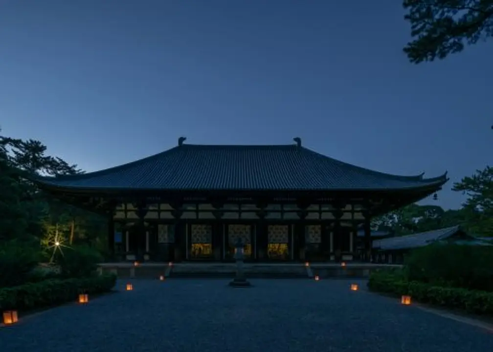 【秋夜の奈良旅2024】唐招提寺　国宝・金堂 夜間特別参拝