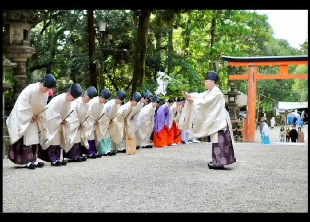 驅除晦氣悔改罪惡「年越大祓式」／春日大社。